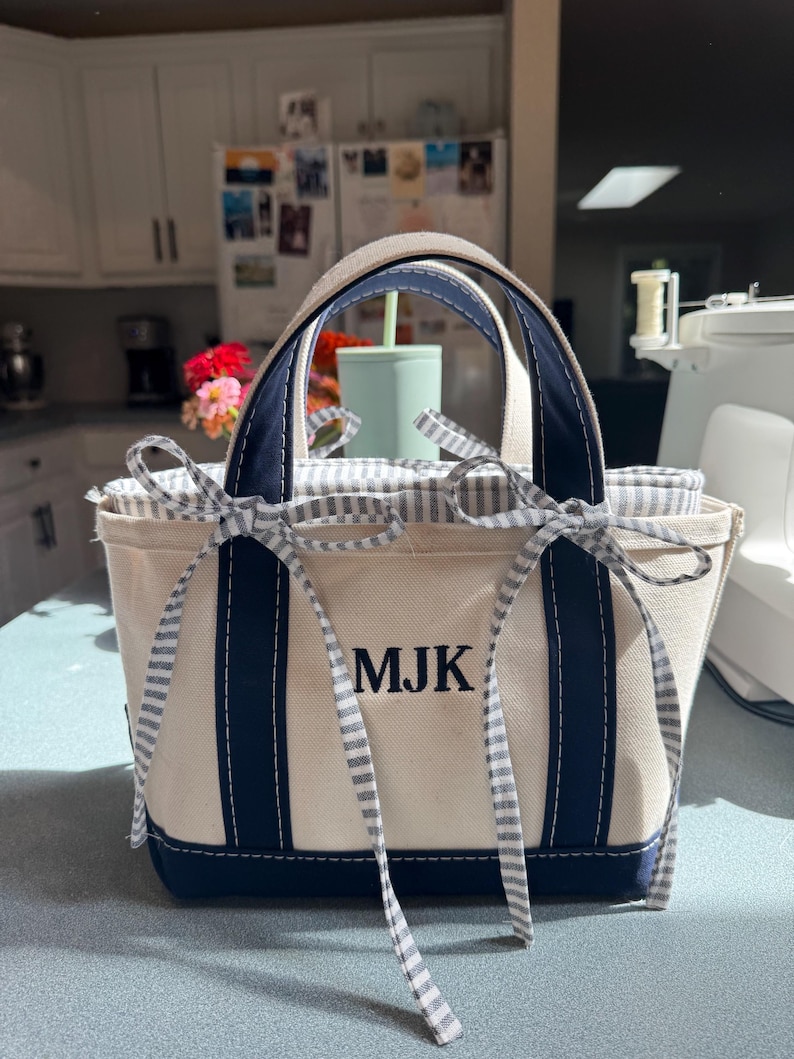Molly Jo Klein Sandy tote liner with a zippered top